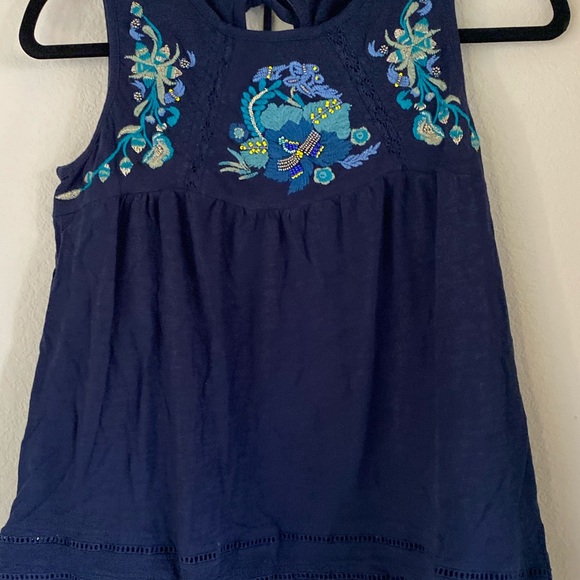 Cupio Navy  Medium top with Blue toned Embroidery - Picture 2 of 8